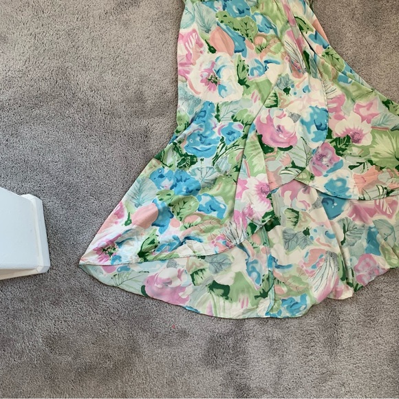 MARIO BALTHAZAR SILK FLORAL MIDI DRESS - Picture 6 of 6